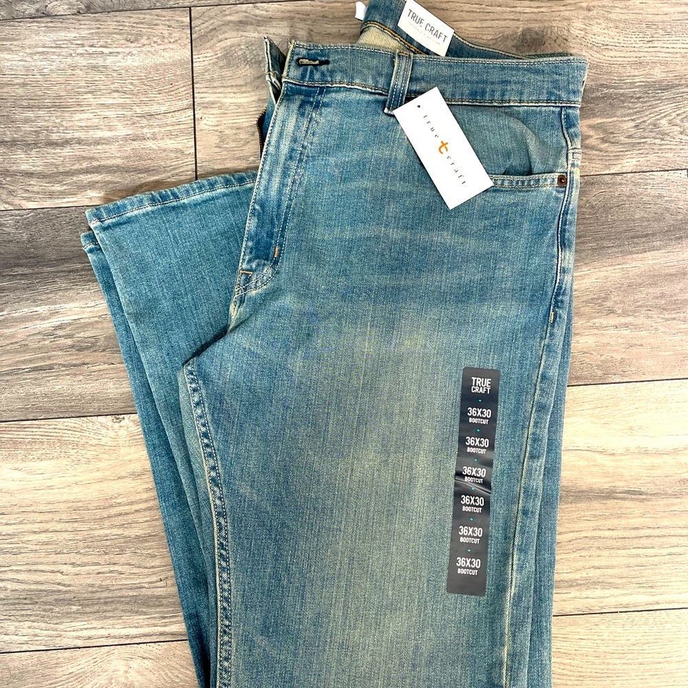 NWT Mens True Craft Bootcut Jeans size 36x30